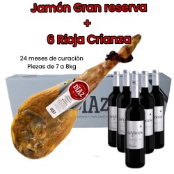 Lote Jamón Gran Reserva + Rioja